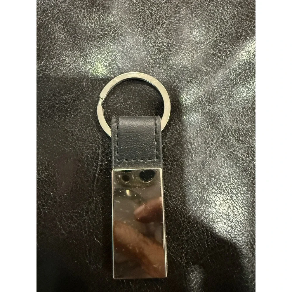 BMW‎ Leather Metal Logo Keychain Key Ring Silver Black Car Enthusiast Gift
